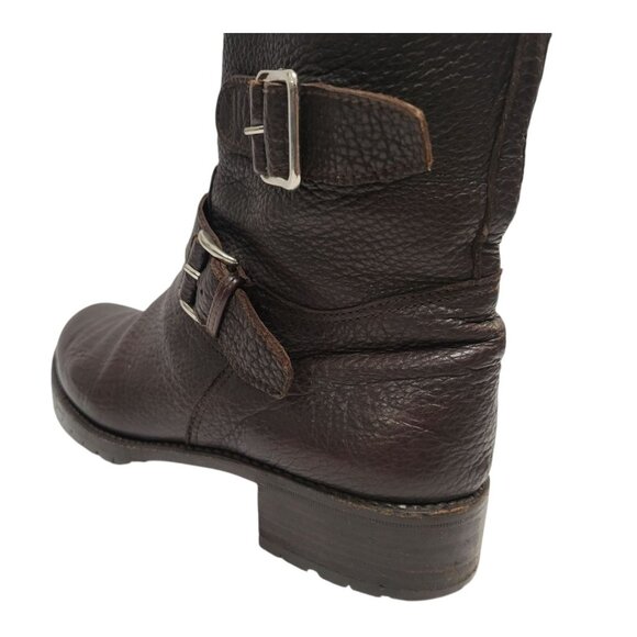 GRAVATI Wilkes Bashford Pebbled Leather Moto Boot - Picture 8 of 12